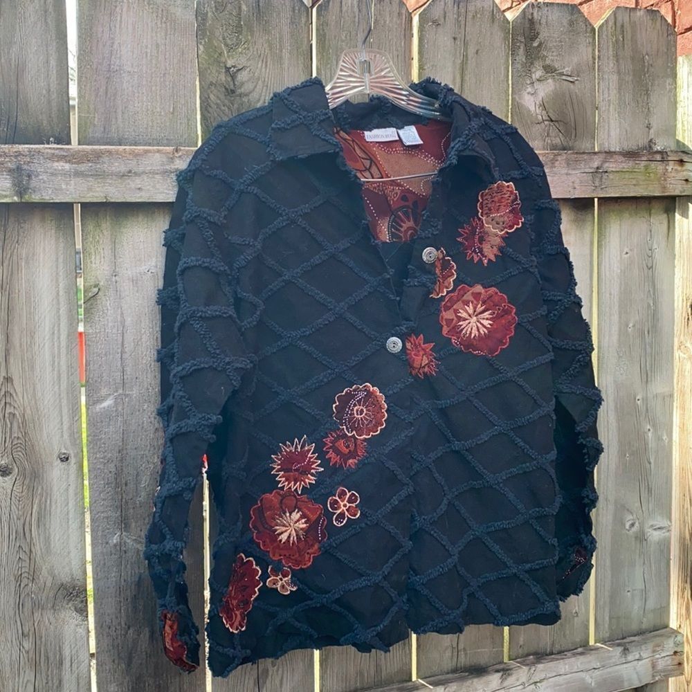 Fashion Bug floral denim jacket sz. 14/16